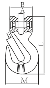 Titan G100 Clevis Shortening Grab Hook T1009CSH diagram