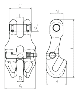 Titan G100 Clevis Clutch With Safety Pin T1057CSCSP specs